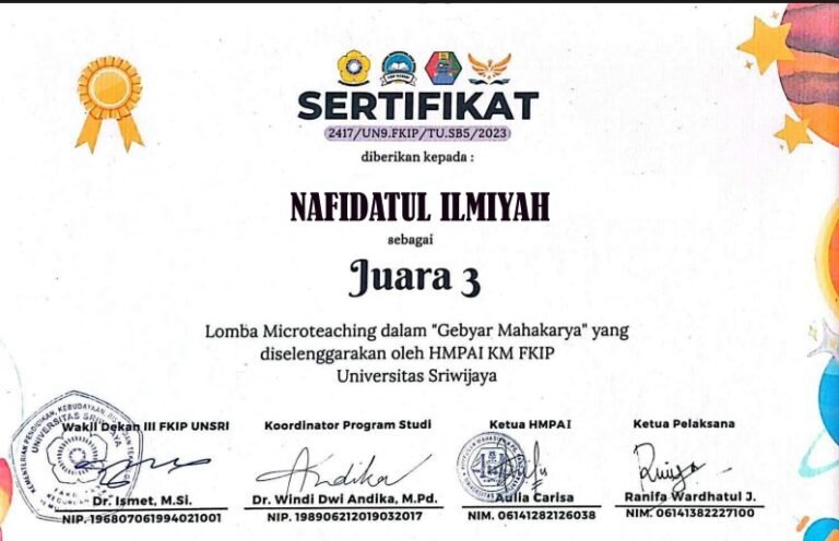 JUARA 3 KALIGRAFI